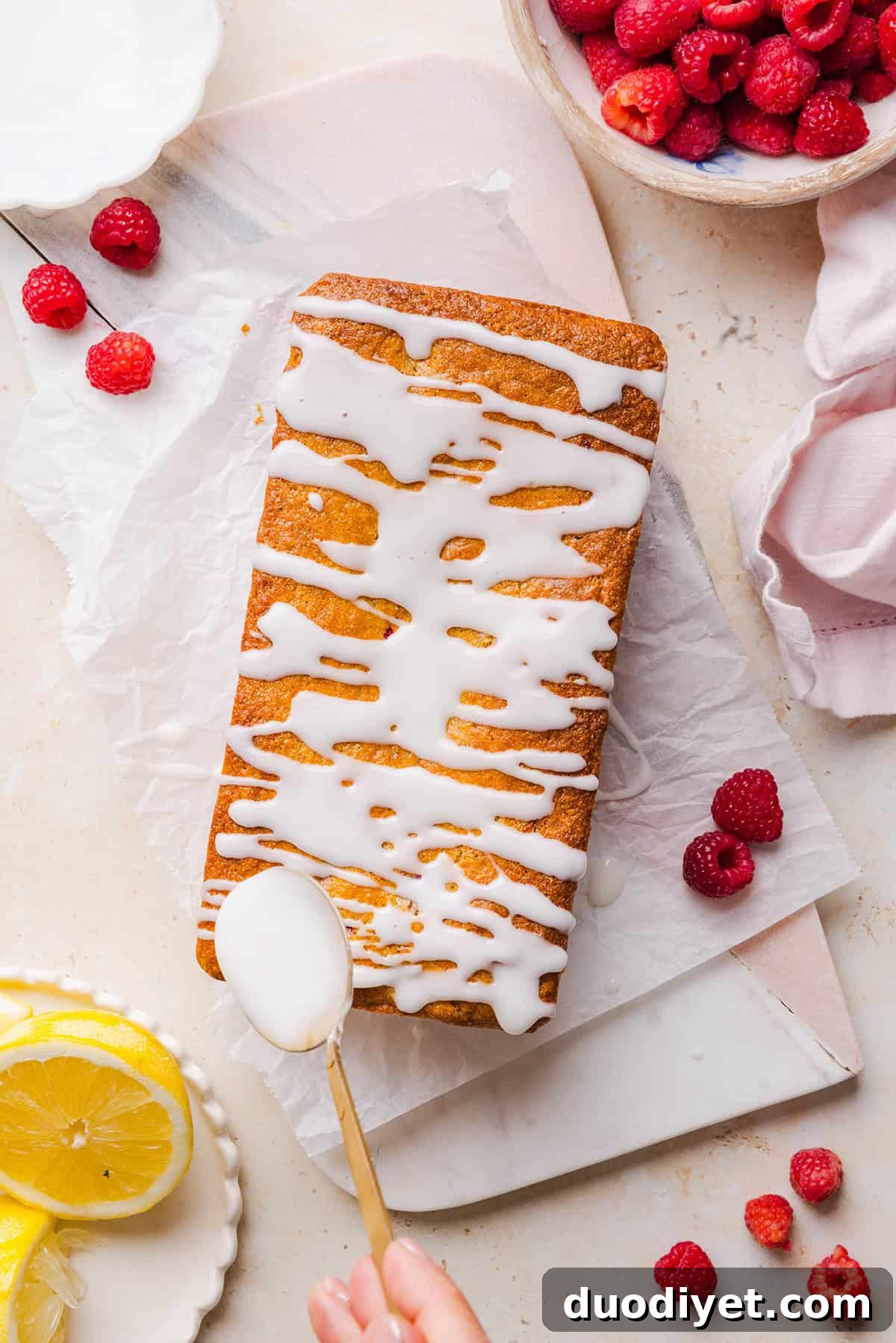 Moist Raspberry Lemon Yogurt Loaf Recipe 6 Lemon glazed Raspberry Lemon Yogurt Bread