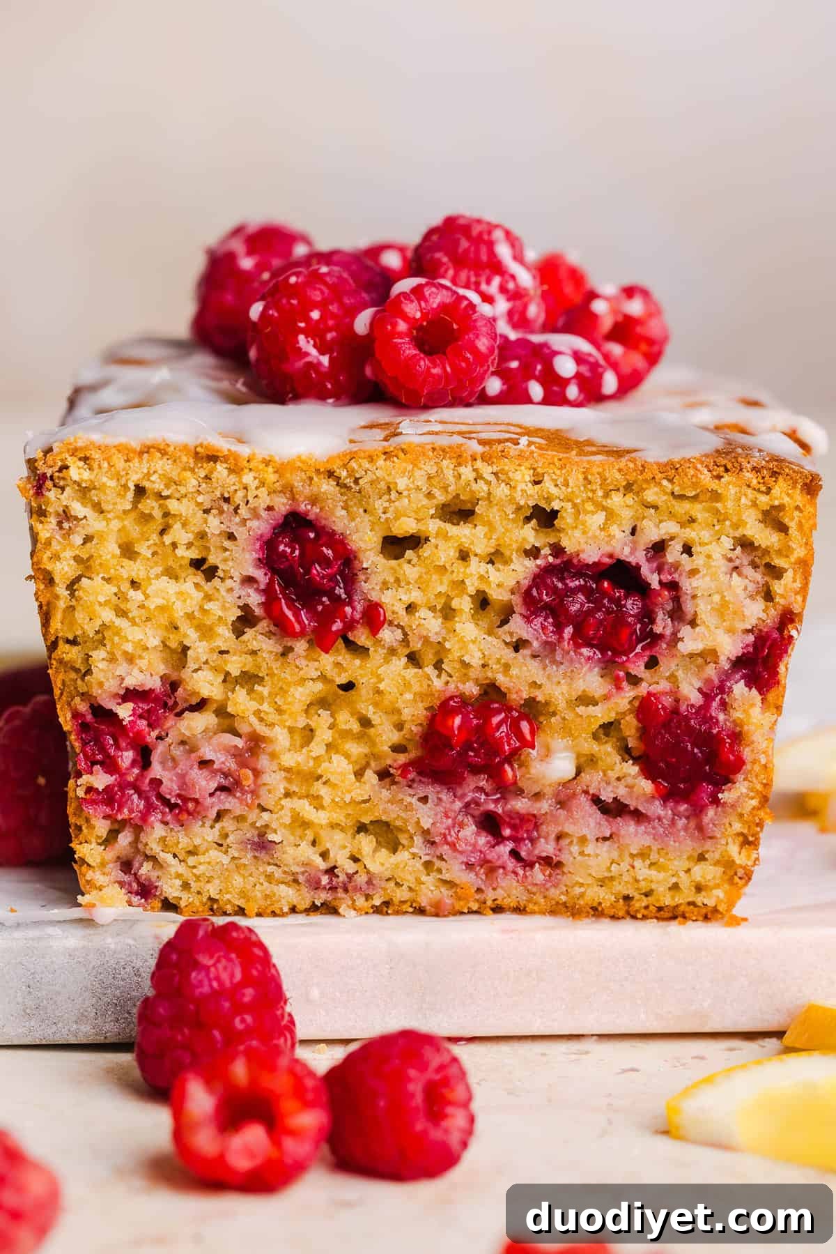 Moist Raspberry Lemon Yogurt Loaf Recipe 8 Fresh raspberries and lemon, ingredients for the bread