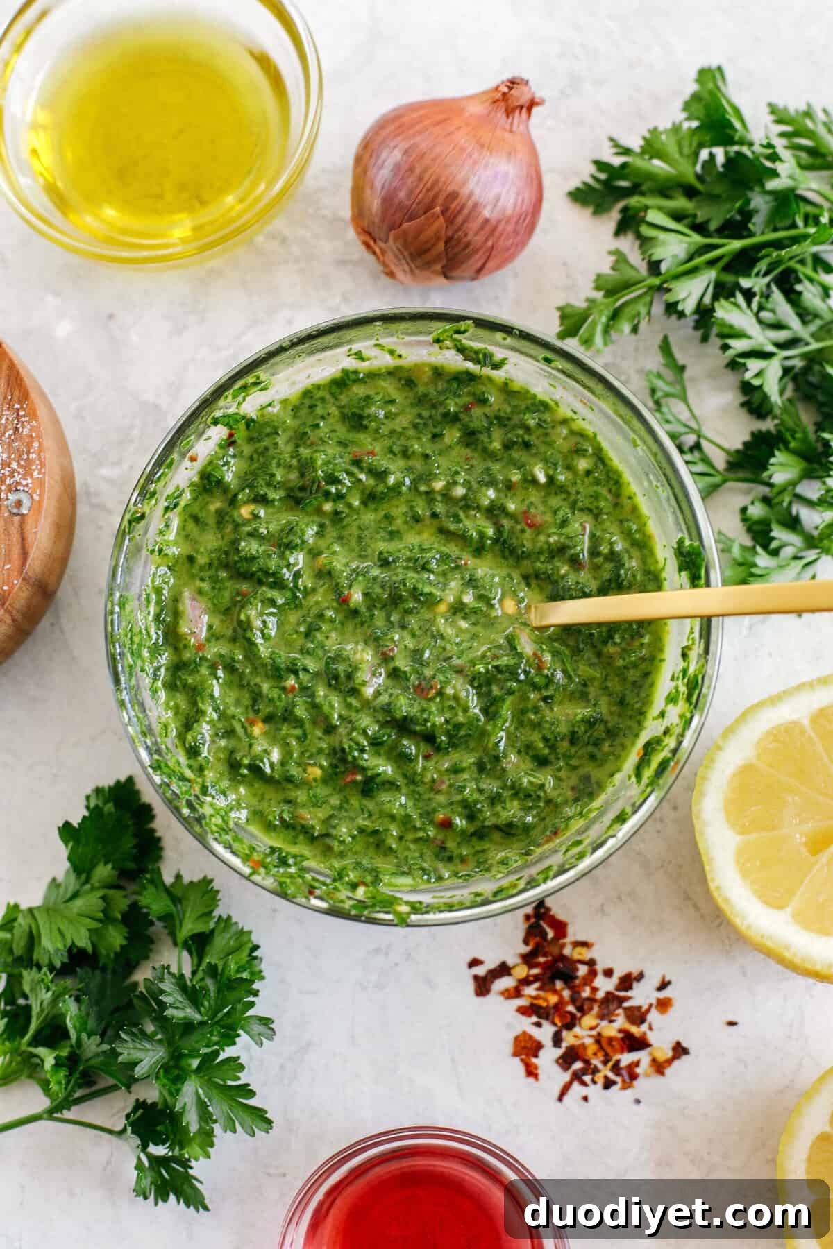 Chimichurri ingredients
