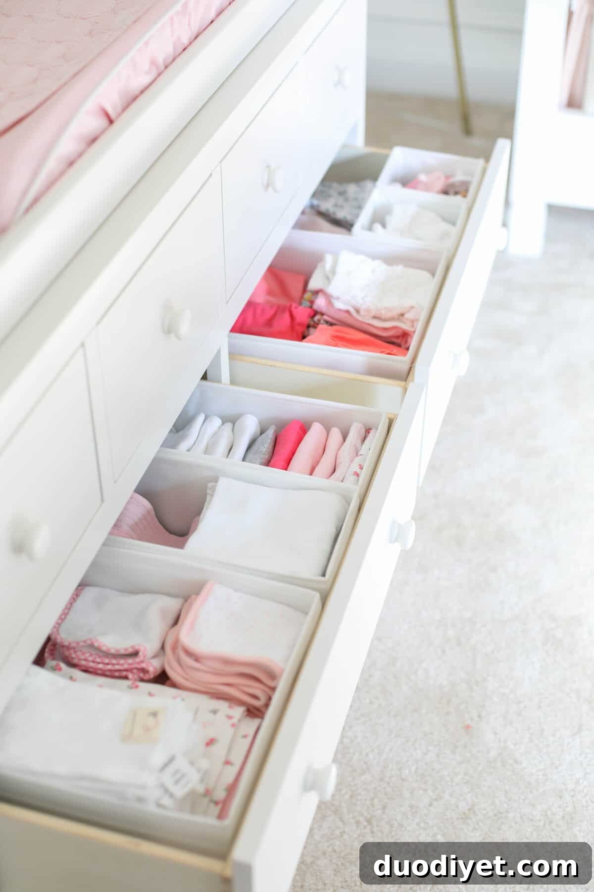Baby Emma's pink floral nursery