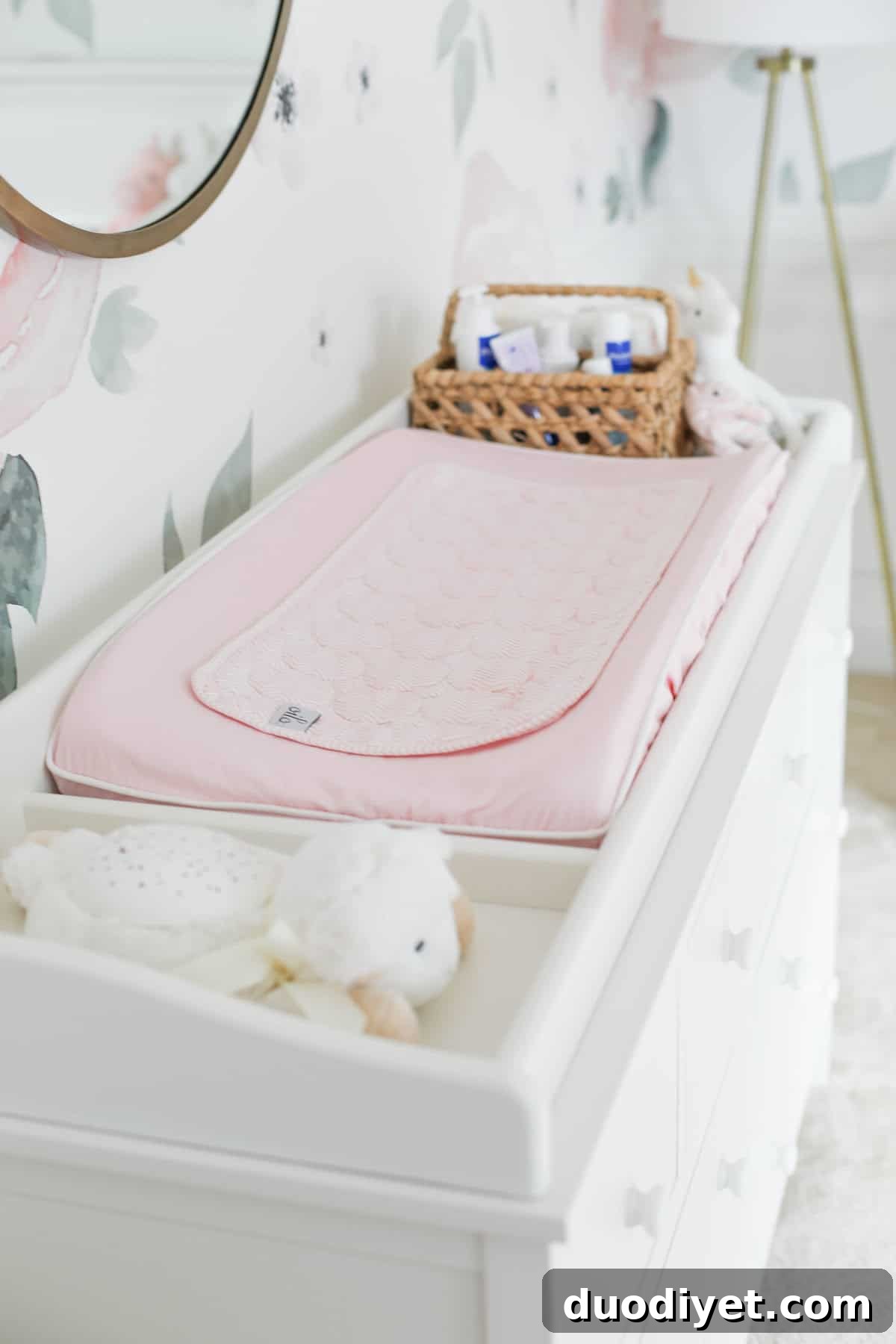 Baby Emma's pink floral nursery