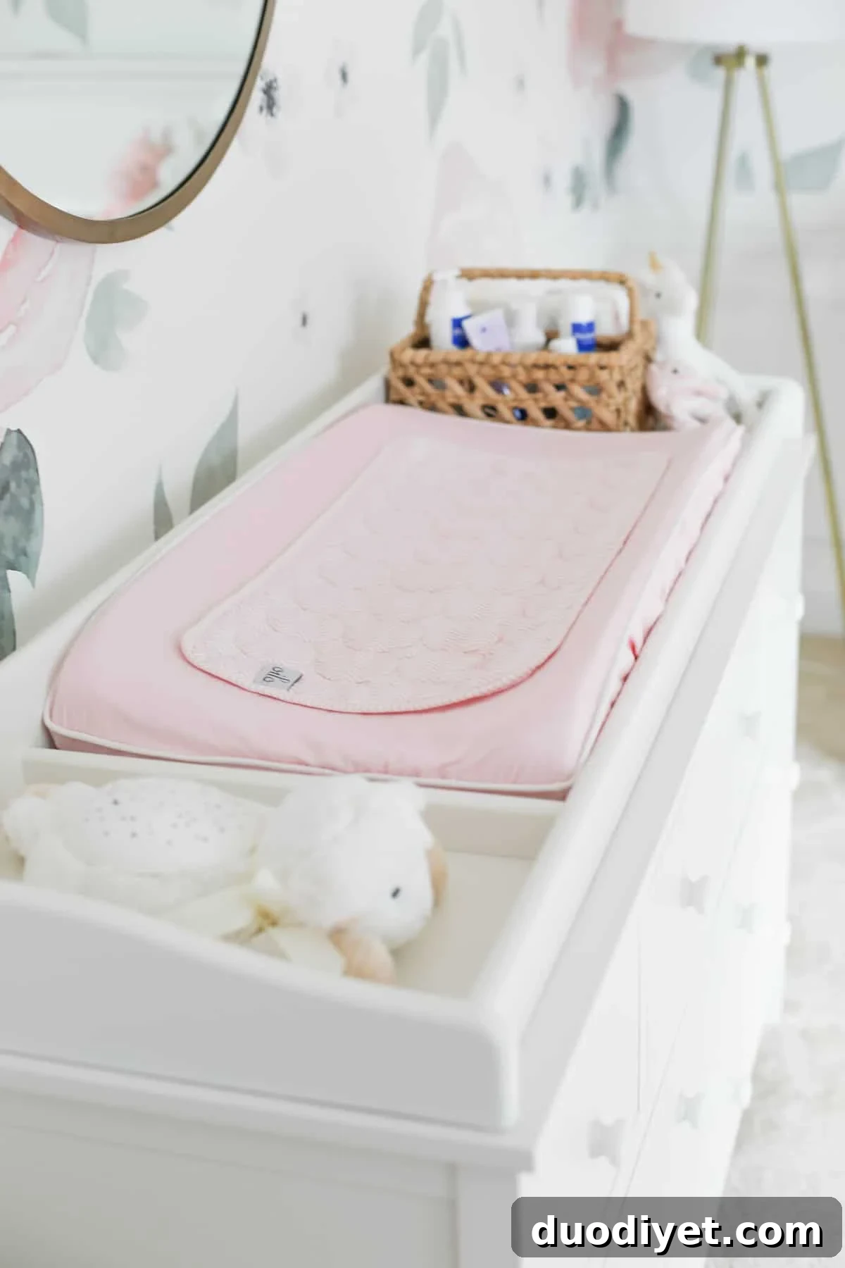 Baby Emma's pink floral nursery