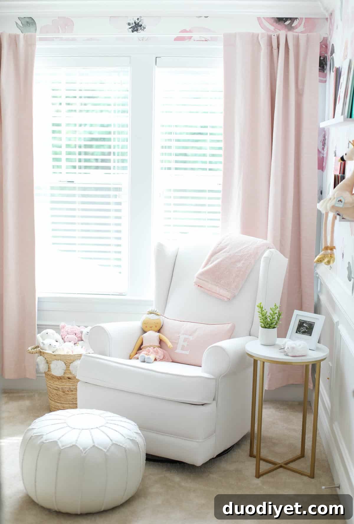 Baby Emma's pink floral nursery