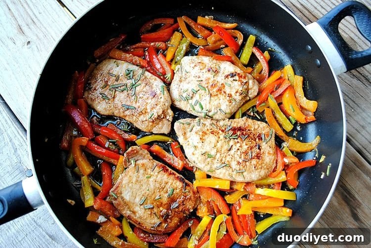 Pork Chops with Balsamic Peppers