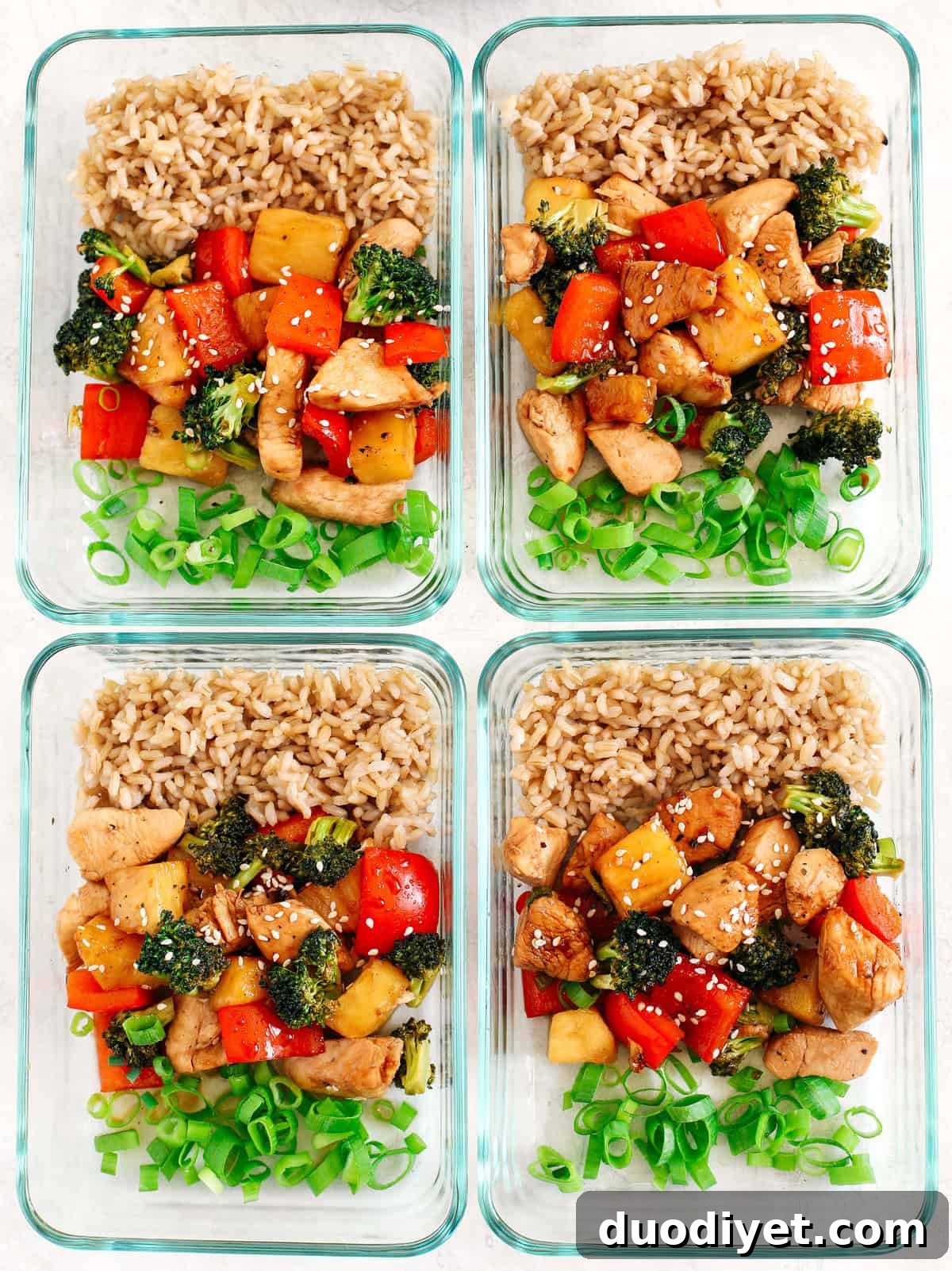 One-Pan Pineapple Teriyaki Chicken Recipe 4 This EASY 20 minute One Pan Pineapple Teriyaki Chicken is the perfect weeknight meal that is healthy, loaded with flavor and perfect for your weekly meal prep!