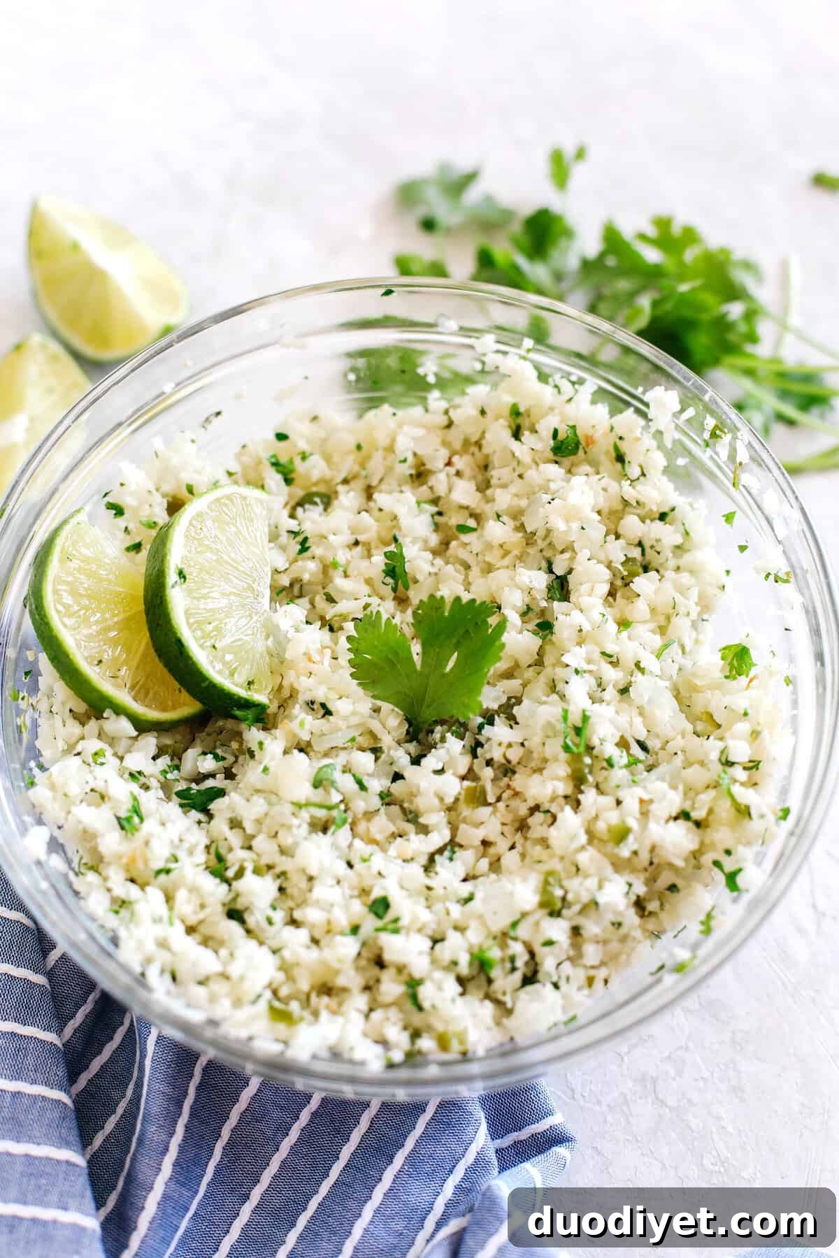 Zesty Cilantro Lime Cauliflower Rice Recipe 3 This Cilantro Lime Cauliflower Rice is the perfect low carb side dish that is healthy, delicious and easily made in minutes with just a few simple ingredients!