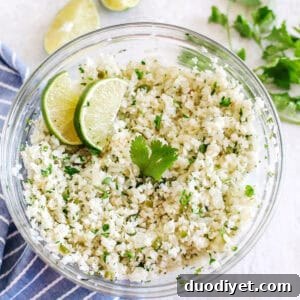 Cilantro Lime Cauliflower Rice