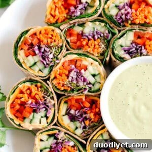 Rainbow Vegetable Rolls with Ginger Avocado Dressing 6 img 14104 6