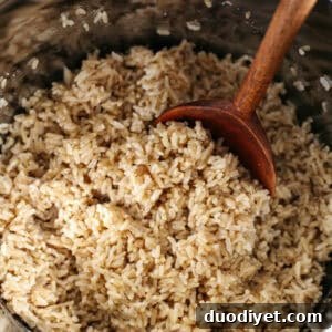 Bowl of Instant Pot brown rice