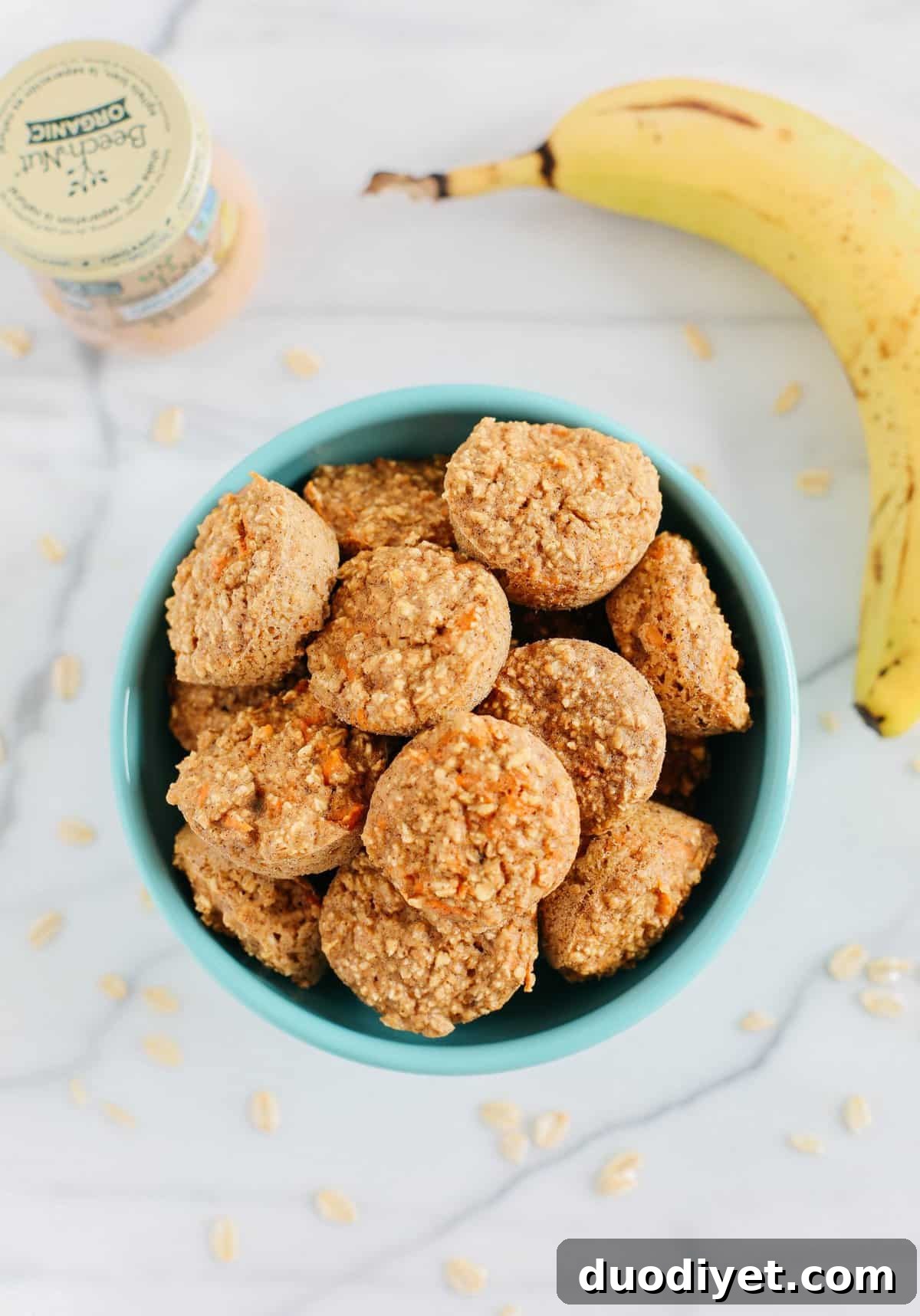 Turn Leftover Baby Food into Delicious Muffins 3 These bite-sized muffins are healthy, nutritious and the perfect way to use up leftover jars of baby food! No added sugar and your little ones will love them!
