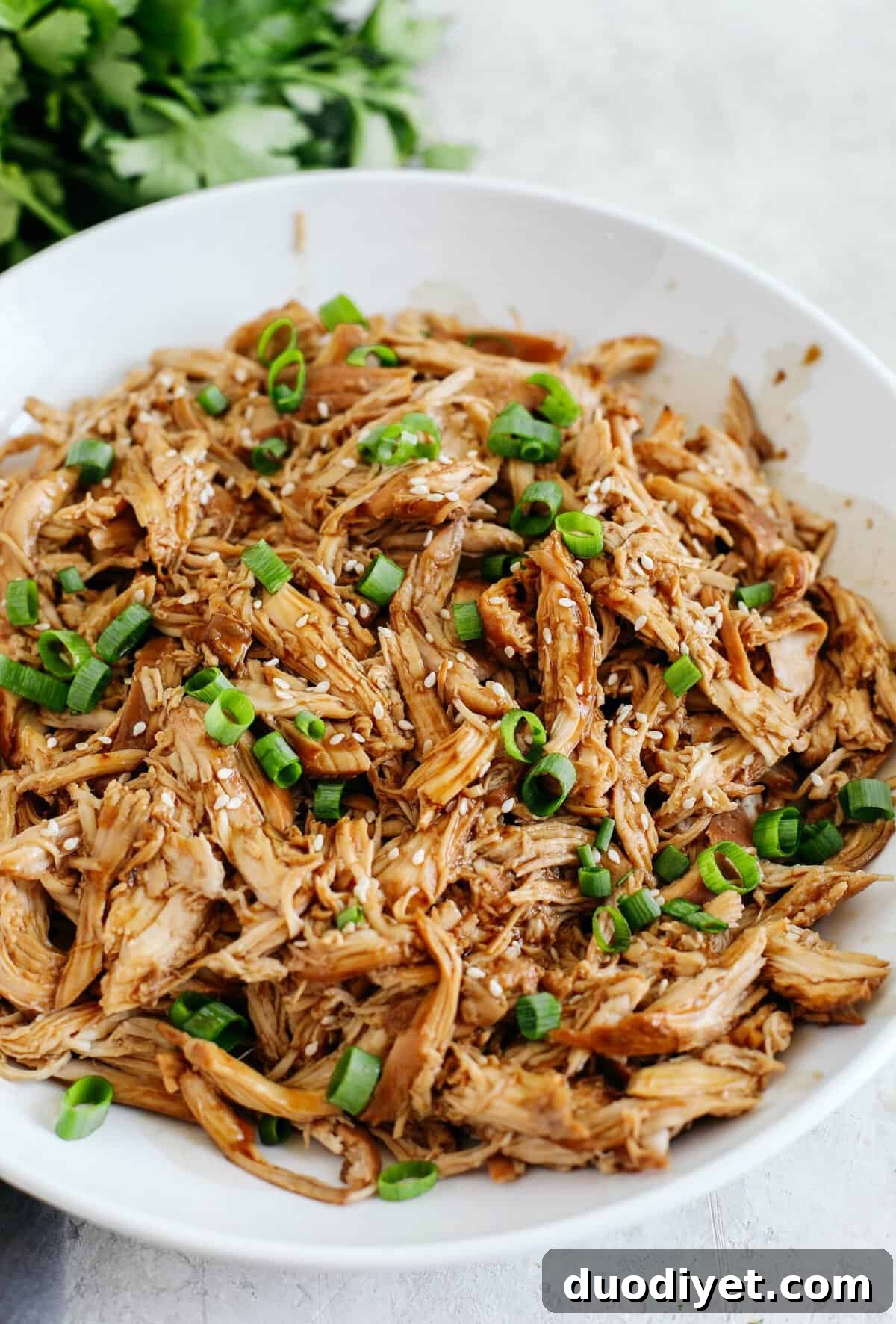 The EASIEST Crock Pot Teriyaki Chicken made with the most delicious sticky, sweet homemade sauce and served over rice or quinoa! Better than take-out!