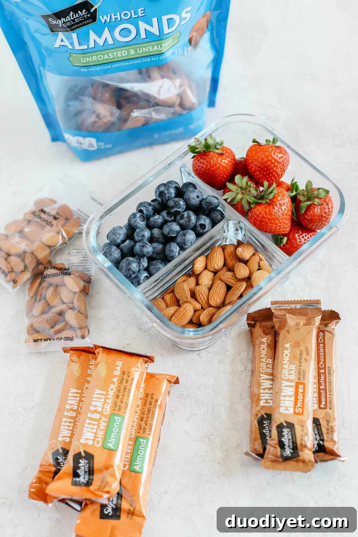 Trail mix and granola bars