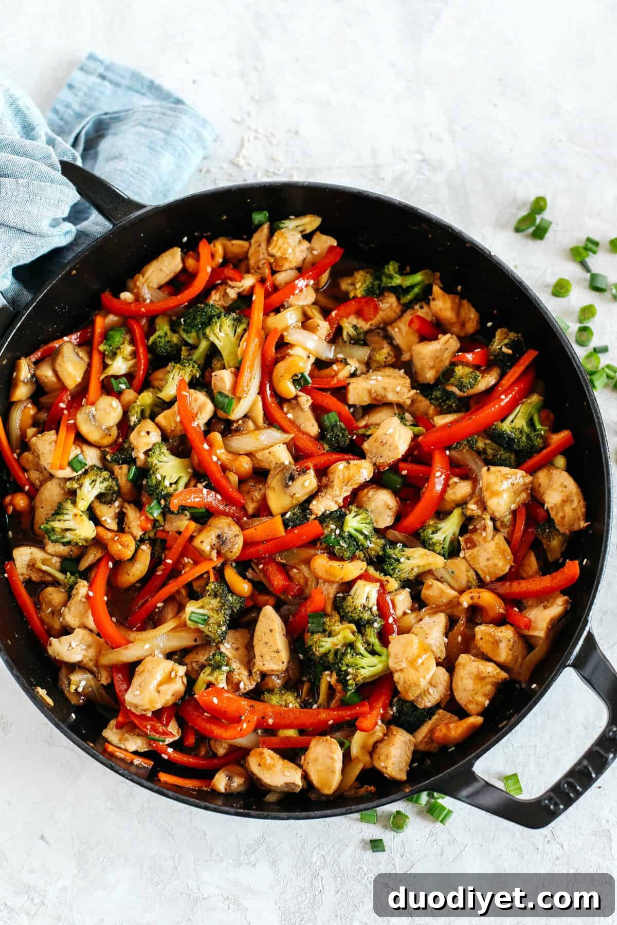 Teriyaki Chicken Stir Fry with fresh veggies in teriyaki sauce