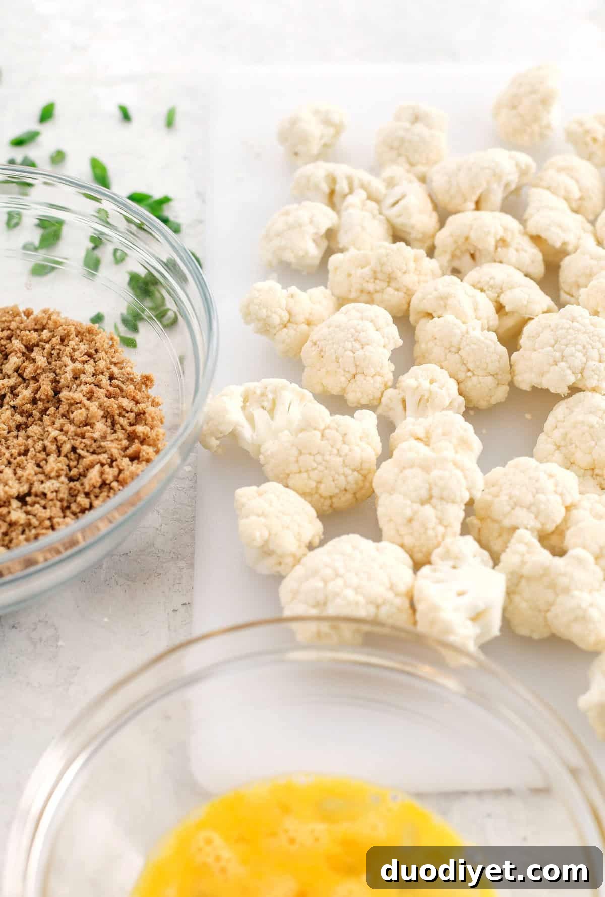 Crispy cauliflower wings on a platter