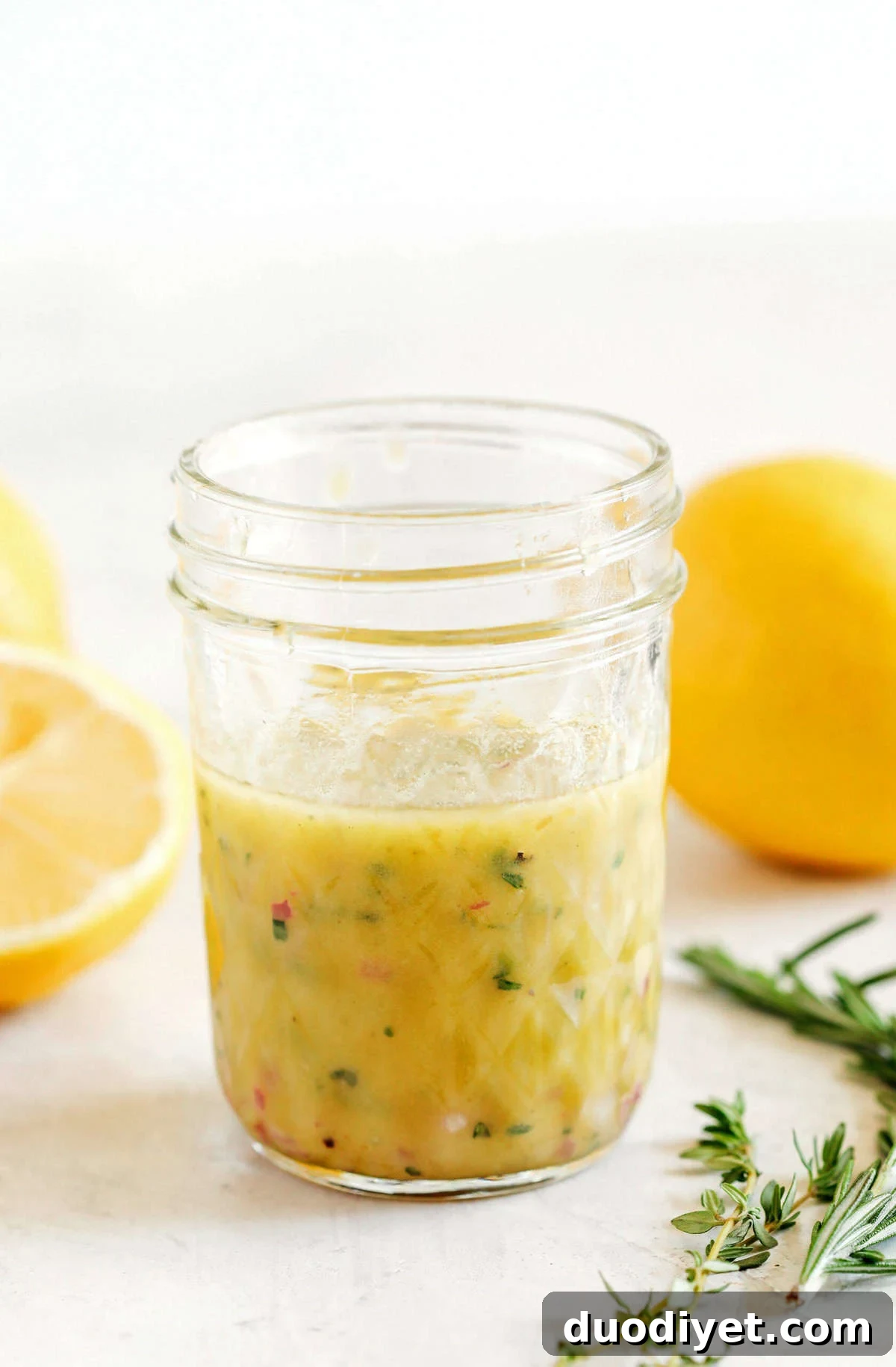 Lemon Dijon Herb Vinaigrette Recipe 2 Bright and fresh Lemon Dijon Herb Dressing made in just minutes with a few simple pantry ingredients! Perfect for salads, veggies, marinades, and more!