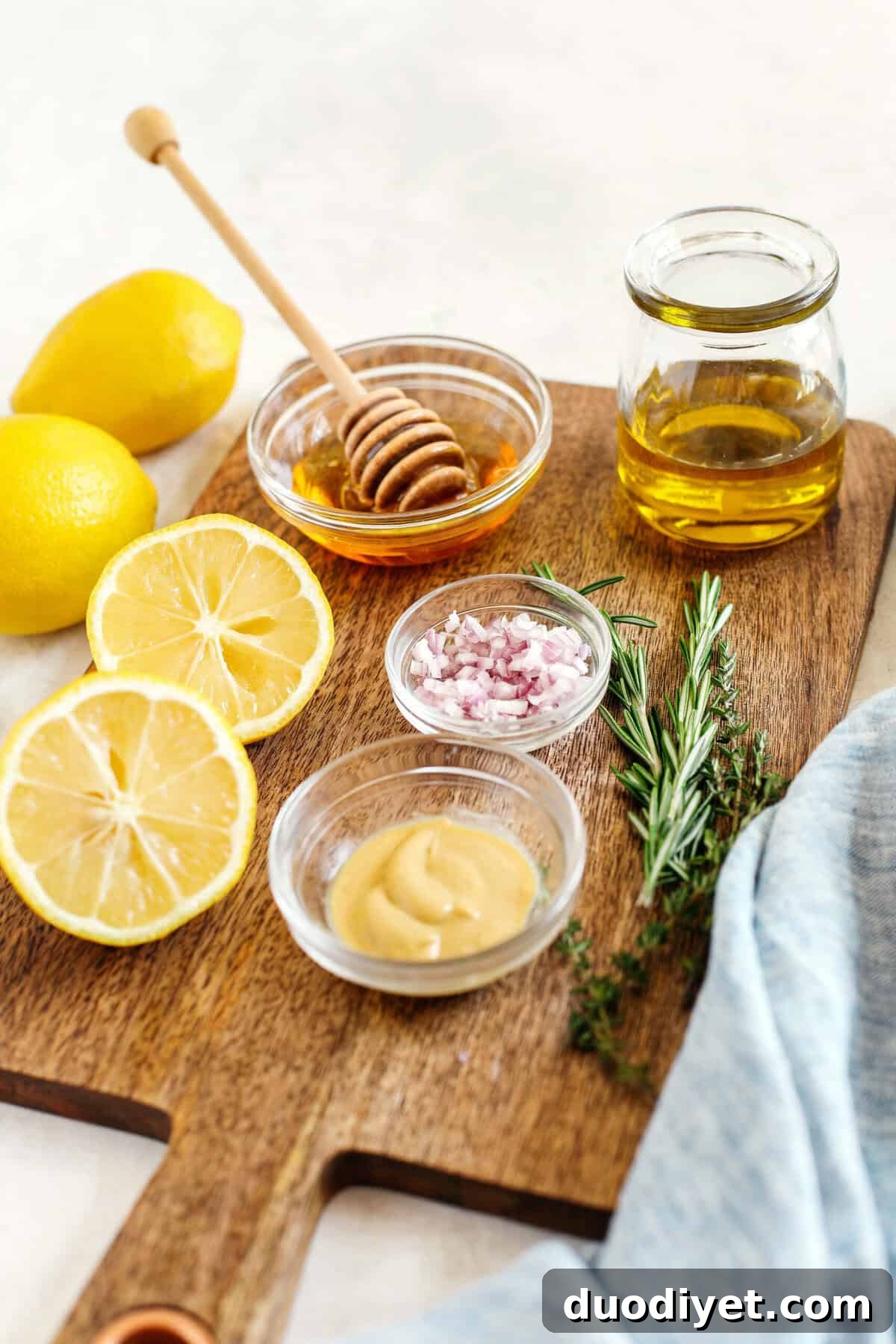 Homemade Lemon Dijon Herb Dressing Recipe 3 Bright and fresh Lemon Dijon Herb Dressing made in just minutes with a few simple pantry ingredients! Perfect for salads, veggies, marinades, and more!