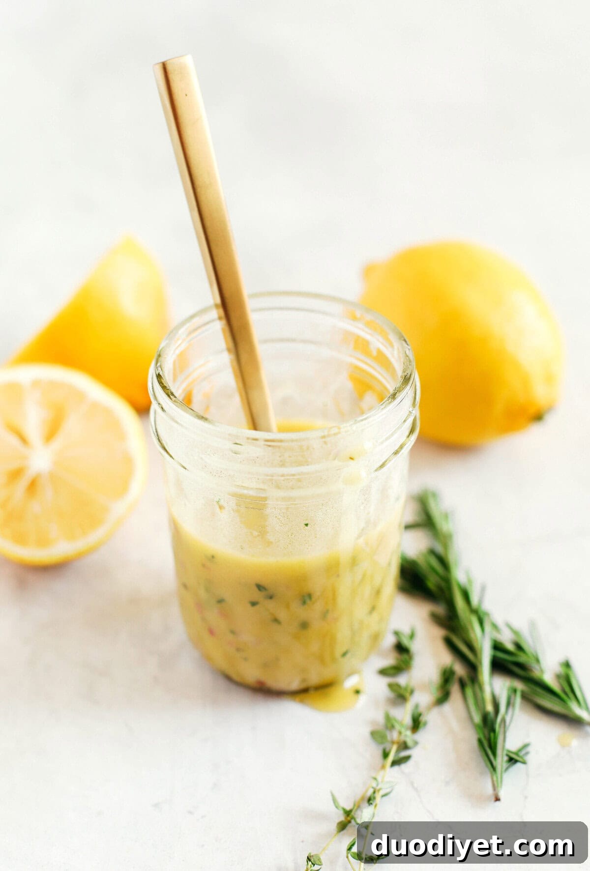 Lemon Dijon Herb Vinaigrette Recipe 5 Bright and fresh Lemon Dijon Herb Dressing made in just minutes with a few simple pantry ingredients! Perfect for salads, veggies, marinades, and more!