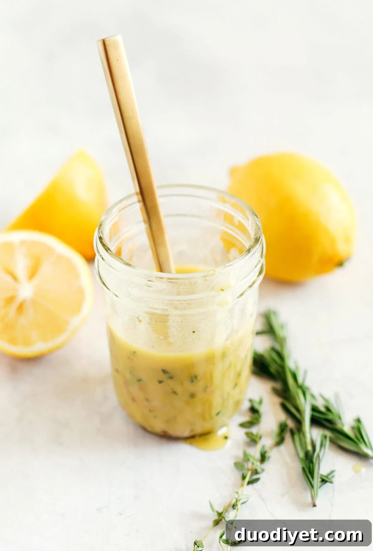 Homemade Lemon Dijon Herb Dressing Recipe 5 Bright and fresh Lemon Dijon Herb Dressing made in just minutes with a few simple pantry ingredients! Perfect for salads, veggies, marinades, and more!
