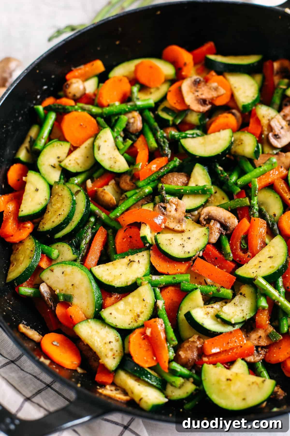 These flavorful Simple Sautéed Vegetables make the perfect healthy side dish that are seasoned to perfection and easily made in just 20 minutes!