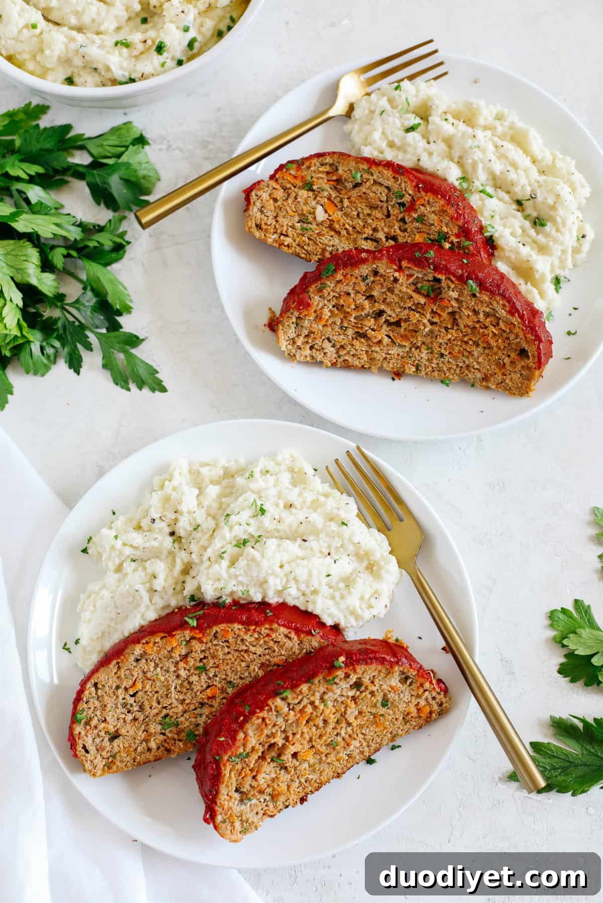 Lean Turkey Meatloaf Recipe: Moist, Flavorful 6 Turkey meatloaf served with sides