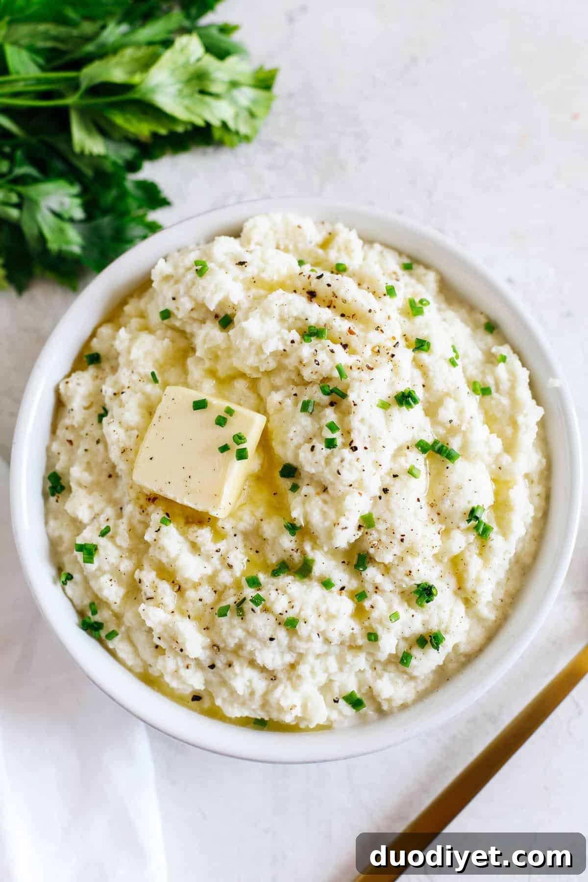 Ingredients for mashed cauliflower