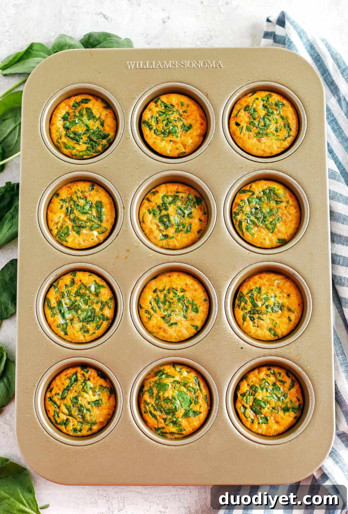 Cheesy Salsa Egg Muffins - healthy, portable breakfast