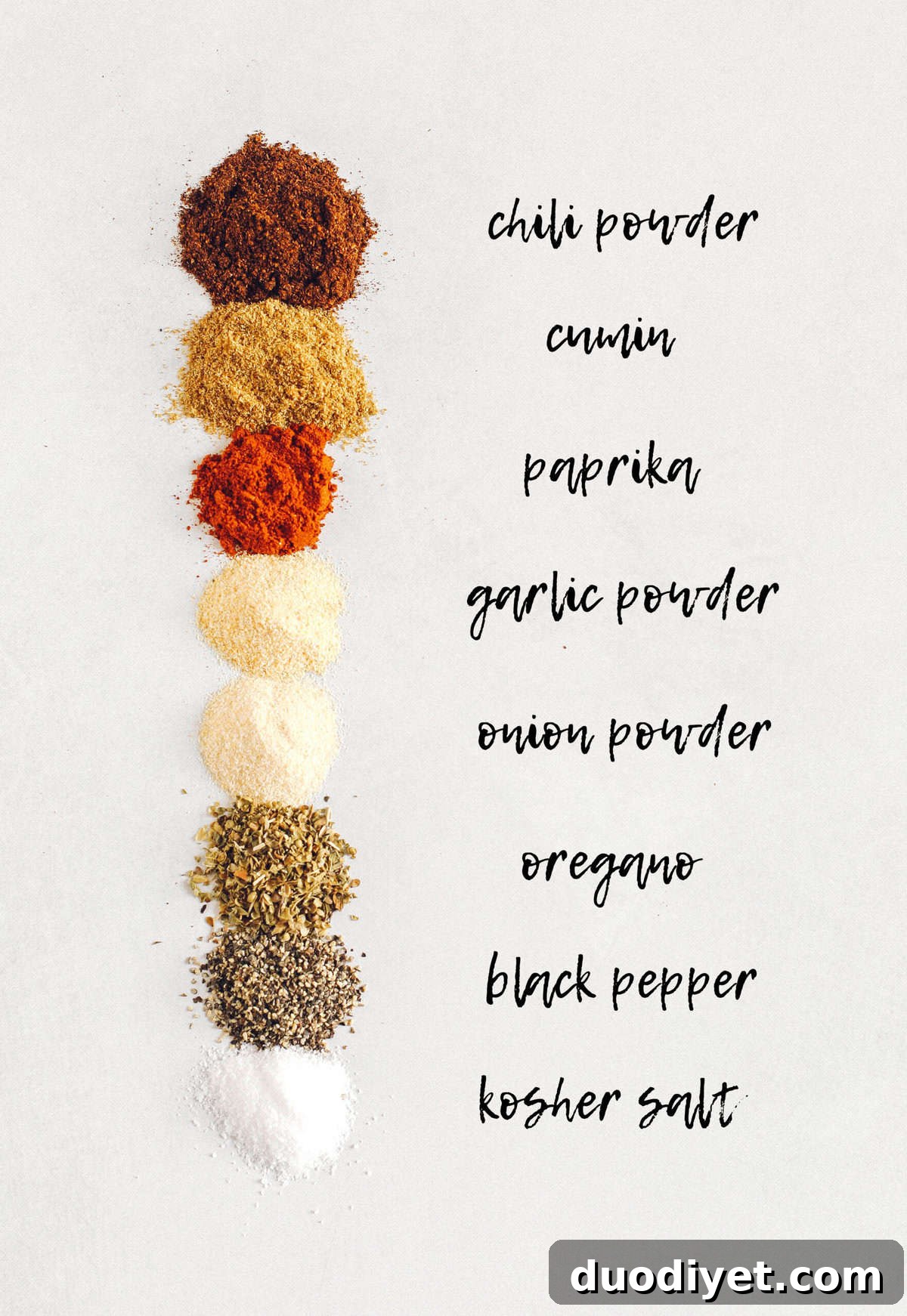 Homemade Taco Seasoning Recipe for Authentic Flavor 3 Spices measured and ready for mixing