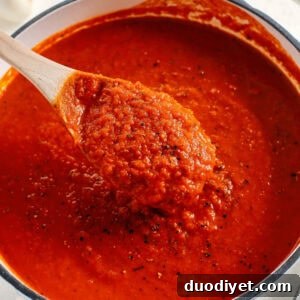 Chunky Vegetable Tomato Sauce Recipe for Pasta 6 This Loaded Veggie Tomato Sauce is packed with zucchini, carrots, bell peppers, celery and onions all simmered and blended together for the most delicious marinara that can be used with pasta, meatballs, on top of pizza, as a dipping sauce and so much more!