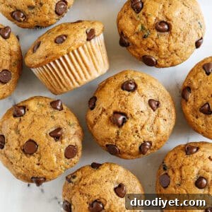 Moist Chocolate Chip Zucchini Muffins Recipe 6 img 18231 6