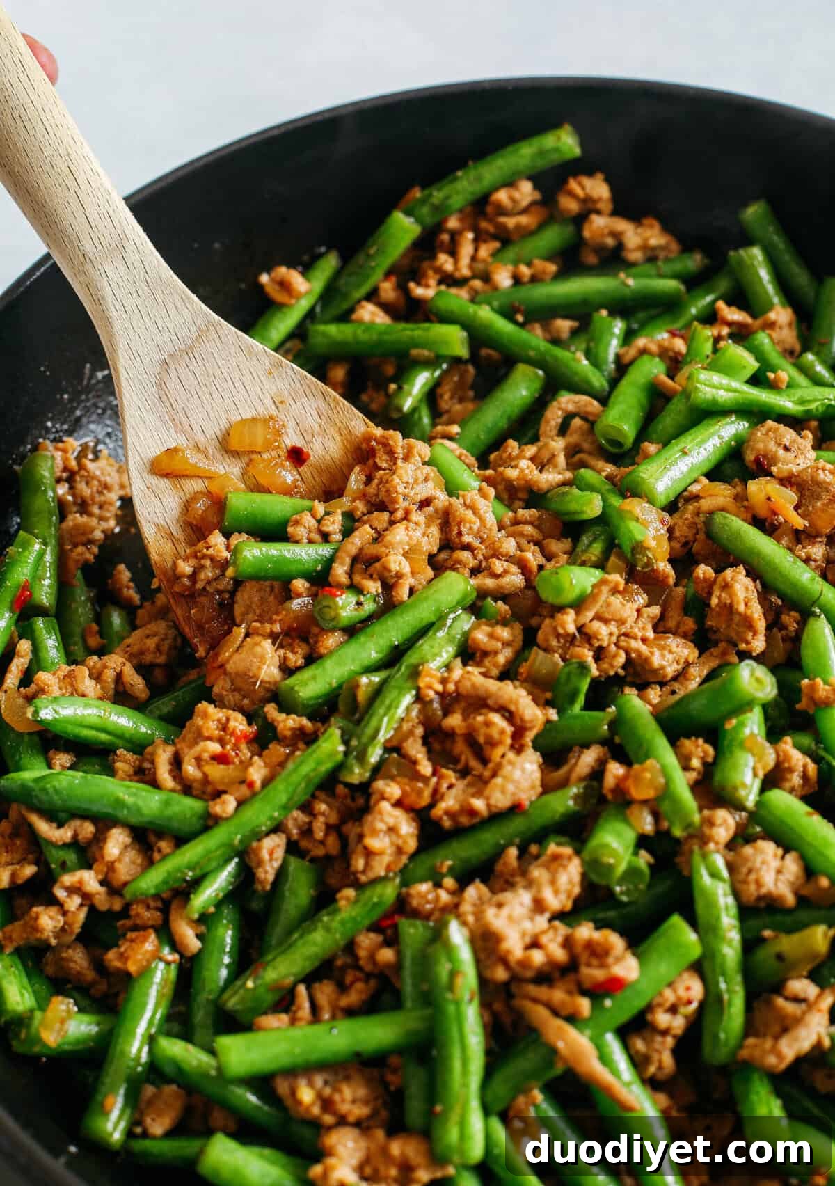 Skillet with Ground Turkey and Green Beans