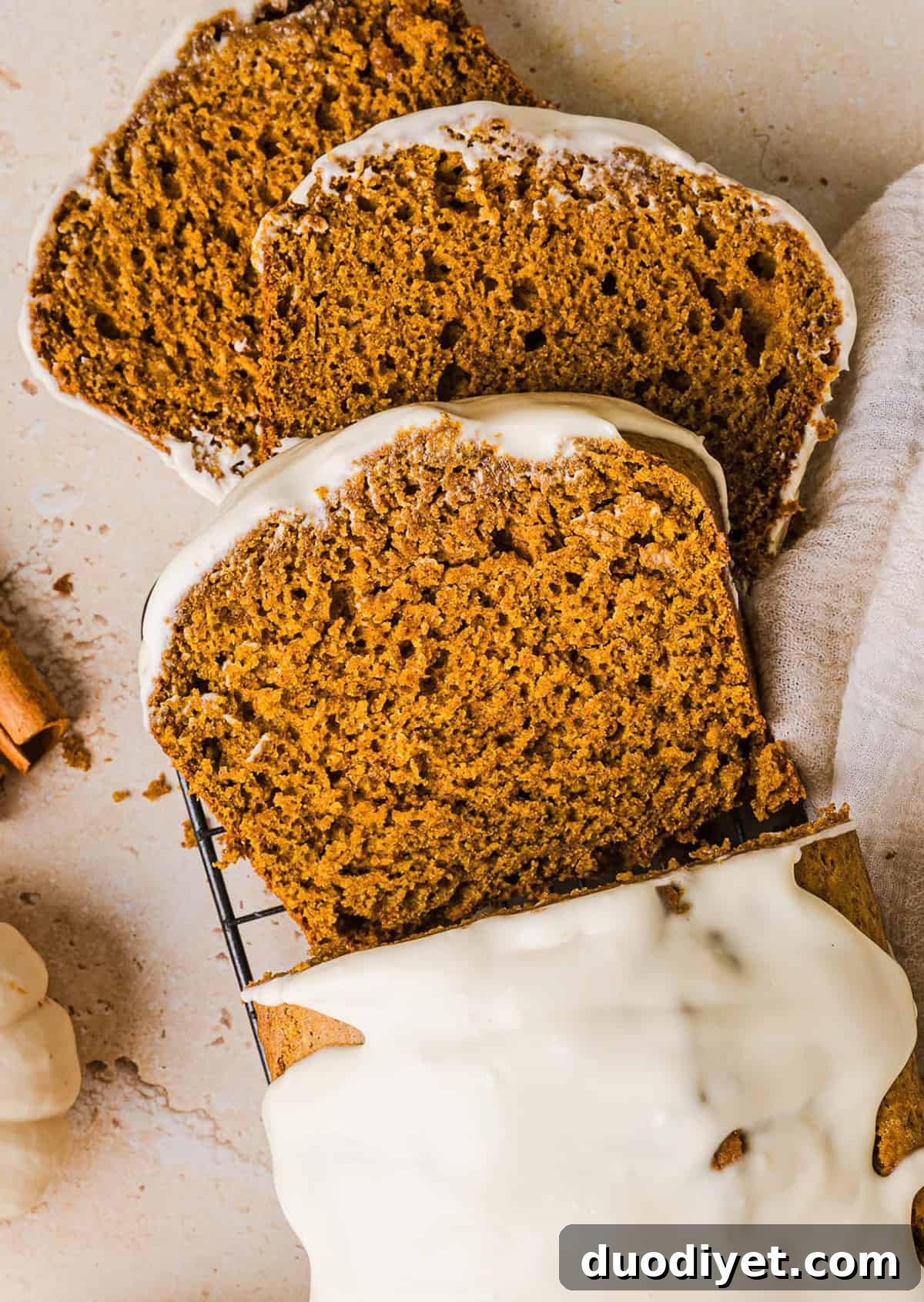 Moist Pumpkin Bread Recipe - Low Sugar, Whole Grain 8 Wrapped pumpkin loaf