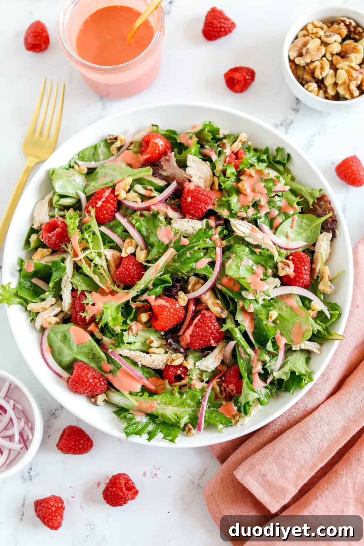Raspberry Vinaigrette Dressing Recipe 4 Creamy raspberry vinaigrette in a jar