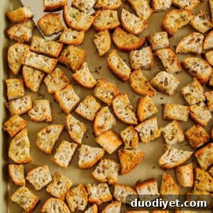 Easy Homemade Croutons final photo