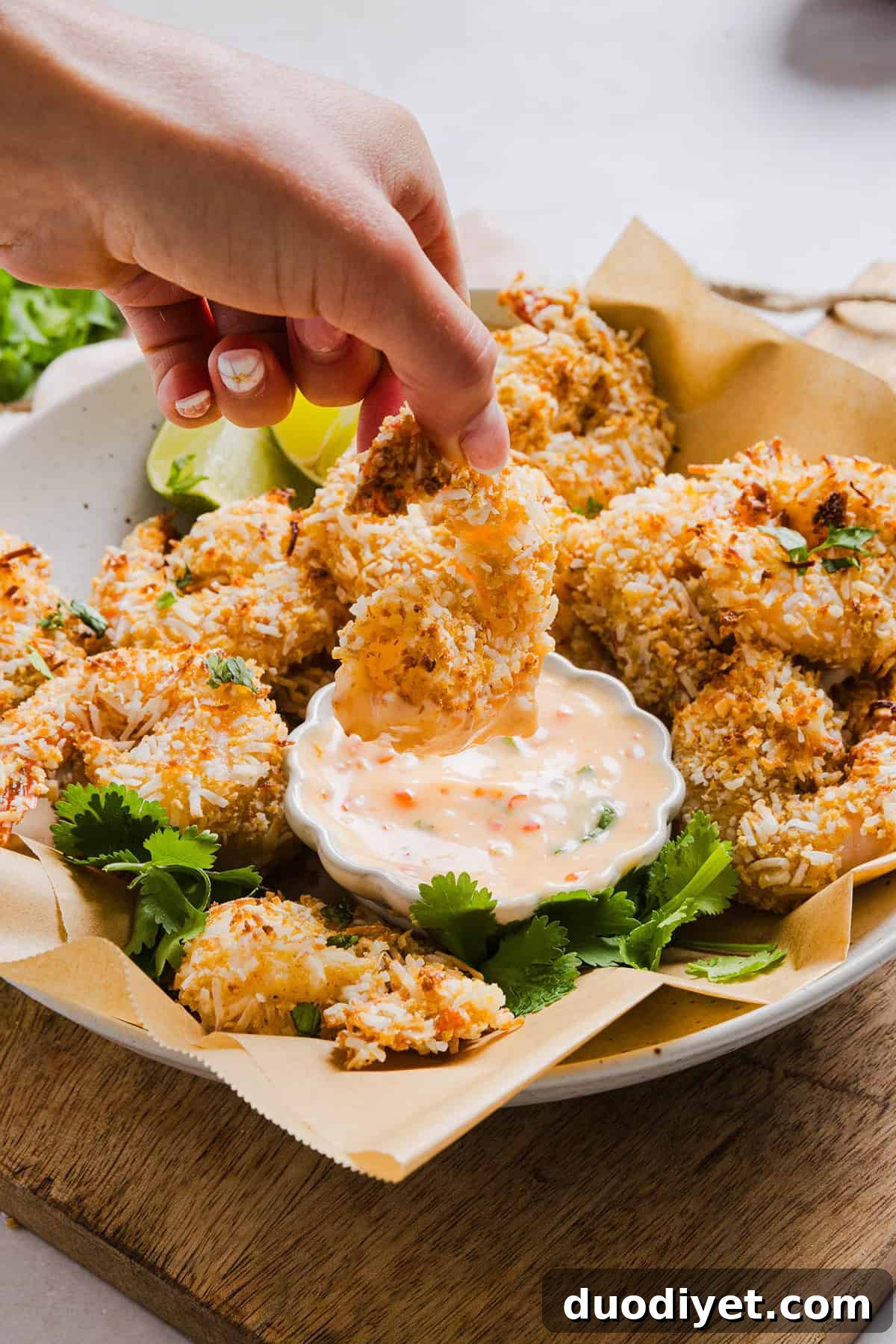 Air Fryer Coconut Shrimp Recipe: Crispy Golden Bites 6 Baked coconut shrimp on baking sheet