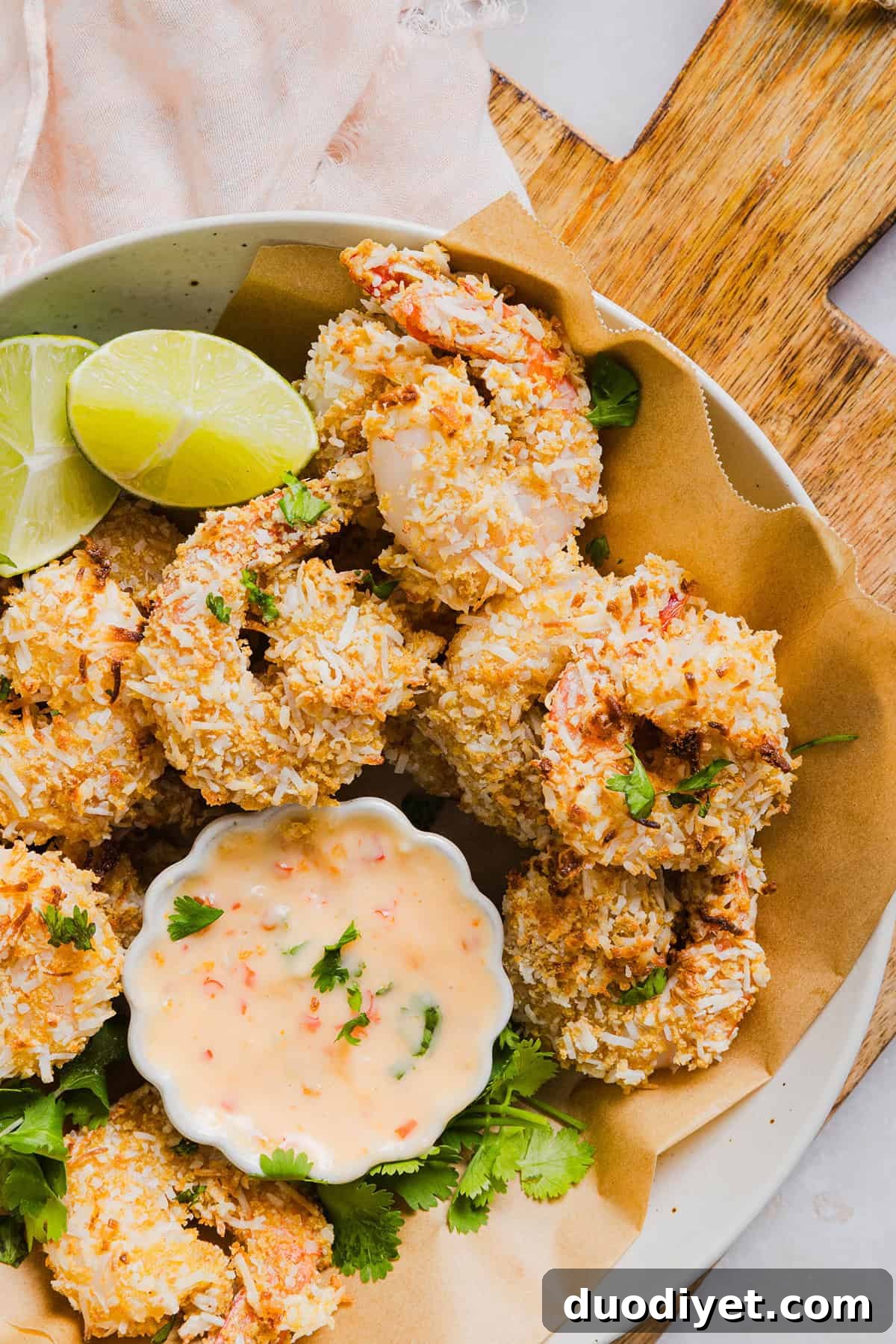 Air Fryer Coconut Shrimp Recipe: Crispy Golden Bites 7 Stack of coconut shrimp