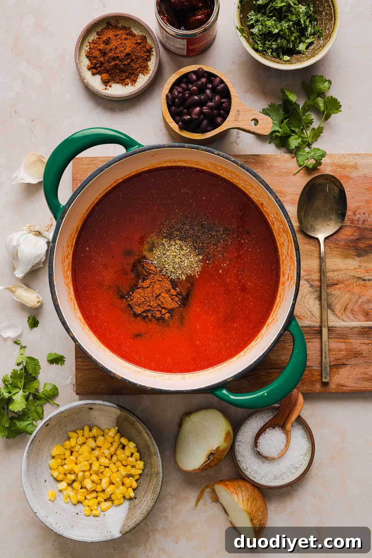 This Healthy Chicken Enchilada recipe is a family favorite made with wholesome, flavorful ingredients for the perfect weeknight meal! The homemade enchilada sauce tastes absolutely amazing! 