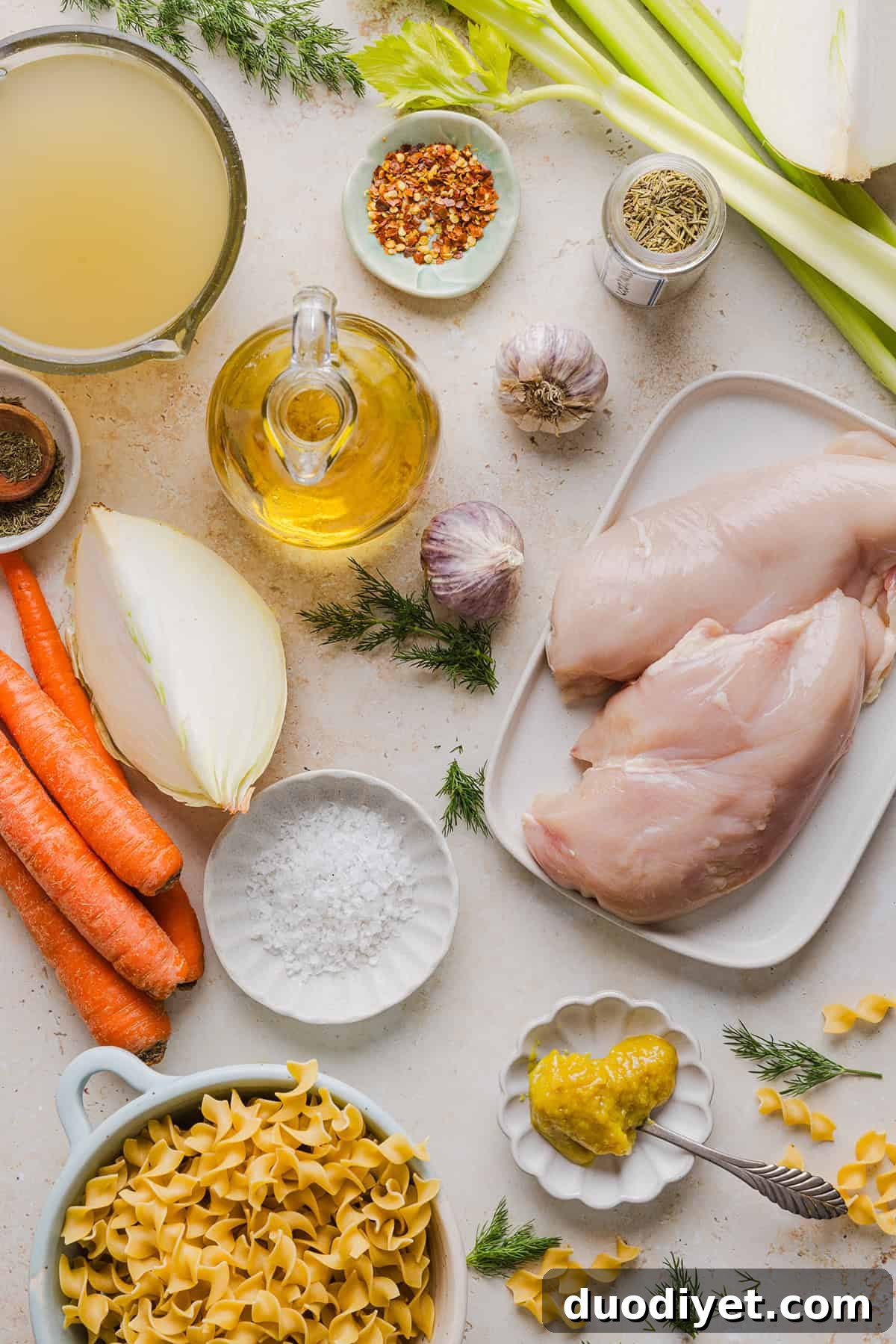 Enjoy a cozy bowl of this Easy Chicken Noodle Soup made with simple ingredients that pack in the flavor! Made with tender chicken, hearty vegetables and a rich, flavorful broth that is comforting and nourishing.