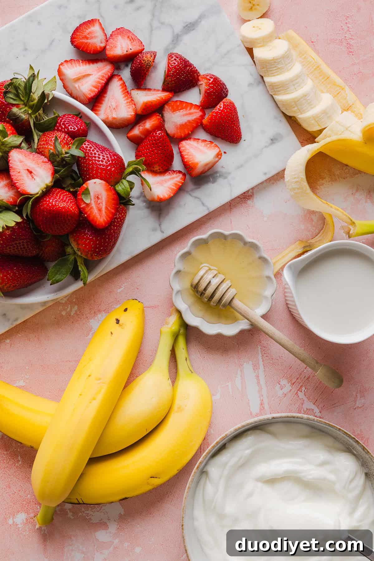 This Strawberry Banana Smoothie is creamy, naturally sweet, and made with simple, healthy ingredients. Easily made in just 5 minutes for the perfect breakfast or a quick snack!