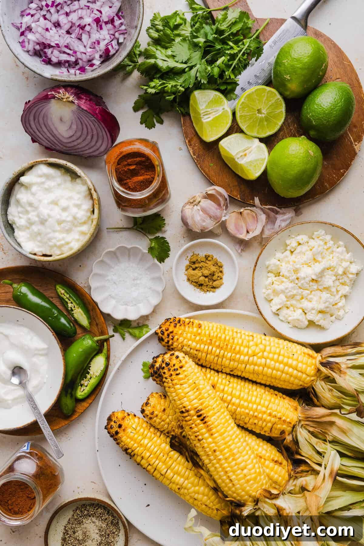 Zesty Mexican Street Corn Elote Salad with Lime and Cotija 3 Close up of Mexican street corn salad with cotija and cilantro