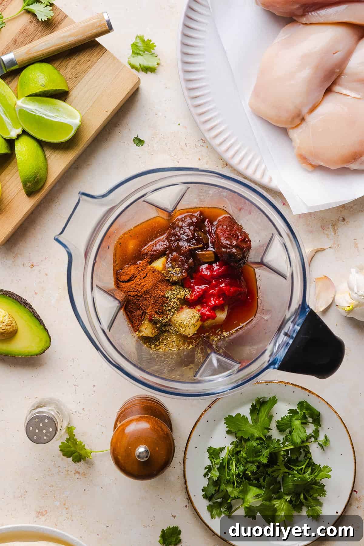 These Crock Pot Chicken Al Pastor Tacos are sweet, smoky, and incredibly flavorful! An easy slow cooker dinner made with juicy shredded chicken, fresh pineapple, chipotle peppers, and warm spices for a healthy, protein-packed dinner.