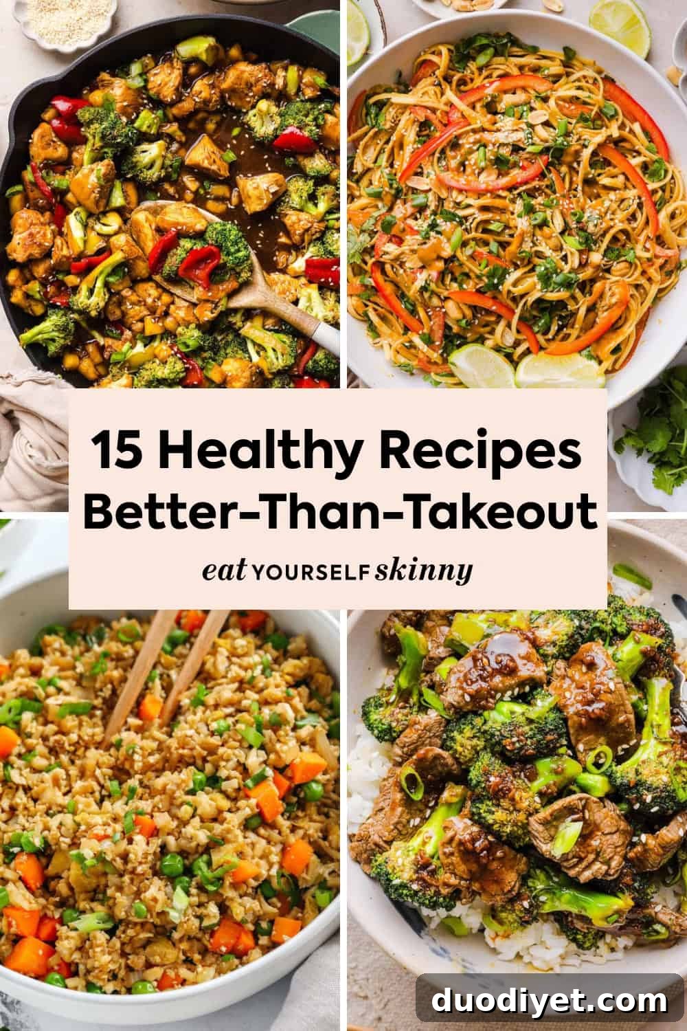 15 Homemade Meals That Beat Takeout 2 Skip the delivery fees with these 15 healthy recipes better than takeout! From healthy beef and broccoli to chicken satay, fried rice, and noodle bowls, these easy homemade dinners are packed with flavor and ready faster than takeout.