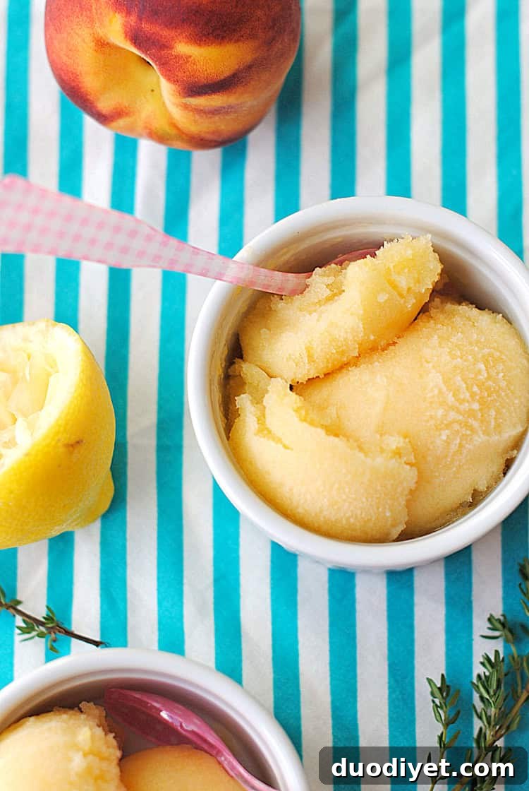 Sparkling Peach Sorbet