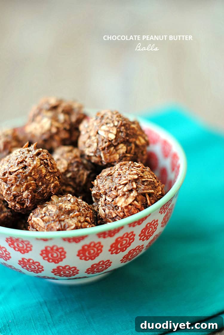 Chocolate Peanut Butter Balls on a plate
