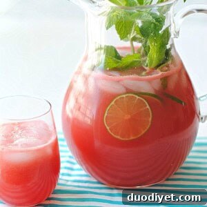 Glass of watermelon mocktail