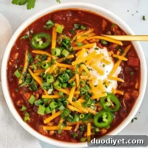 The BEST Healthy Turkey Chili