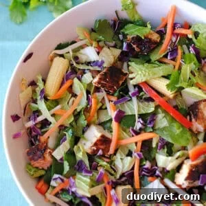 Crisp Asian Chicken Salad with Ginger Sesame Dressing 4 Asian Chicken Salad plated