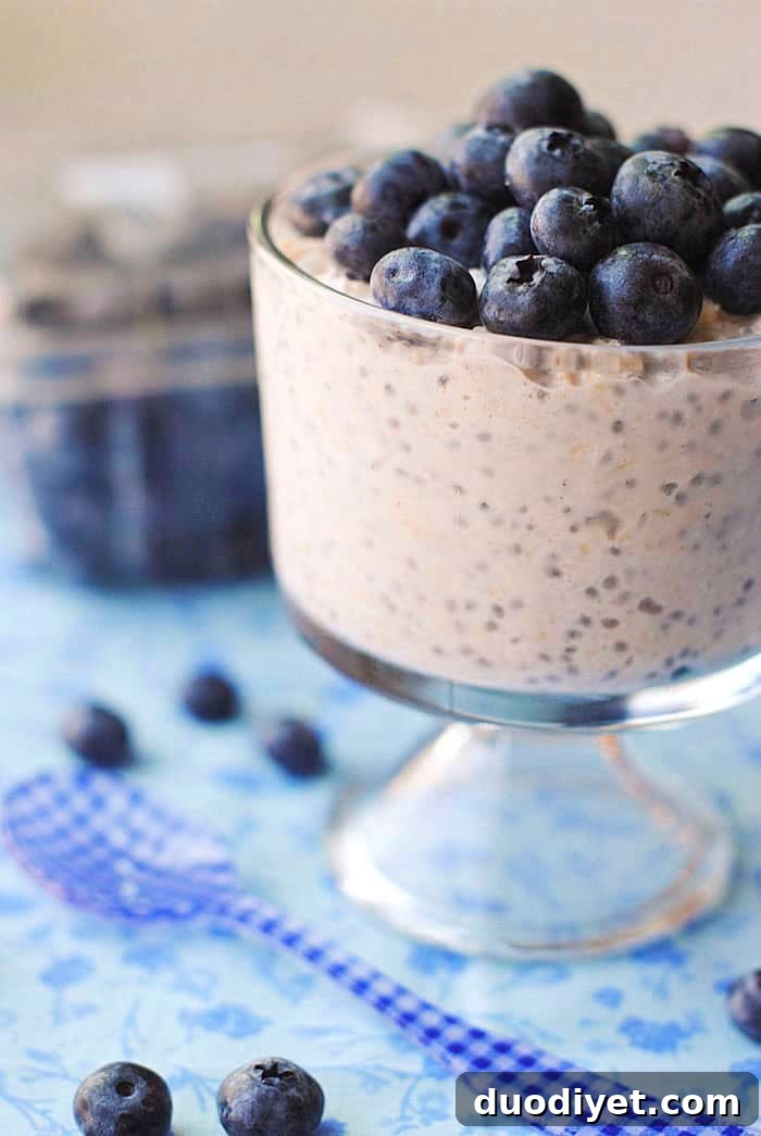 Blueberry Muffin Overnight Oats Recipe 3 Blueberry Muffin Overnight Oats | Eat Yourself Skinny