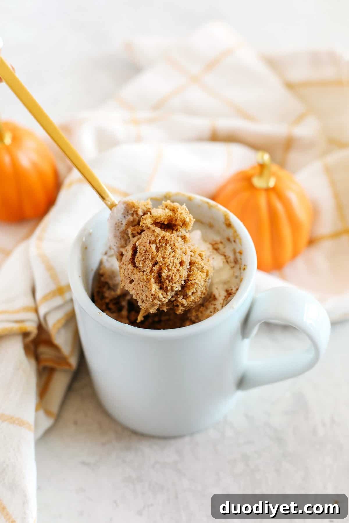 Pumpkin Spice Mug Cake - single serving, gluten-free, dairy-free, paleo