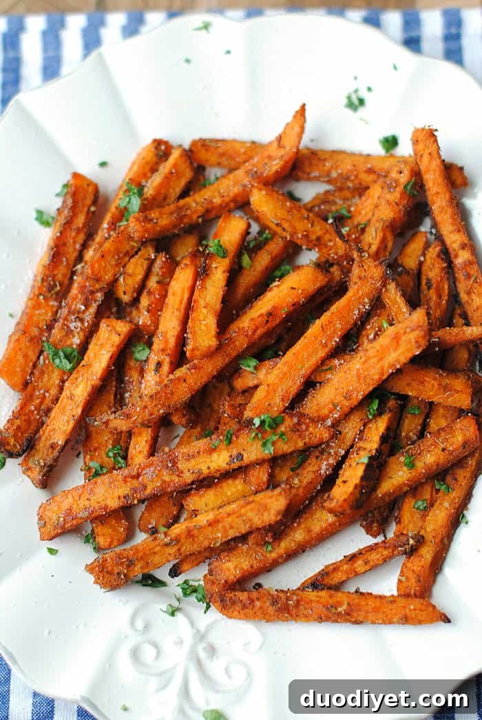 Crispy Sweet Potato Fries with Spicy Honey Glaze 2 My FAVORITE Sweet and Spicy Sweet Potato Fries! | Eat Yourself Skinny
