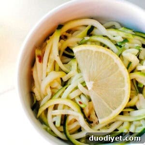 Finished Lemon-Garlic Zucchini Noodles